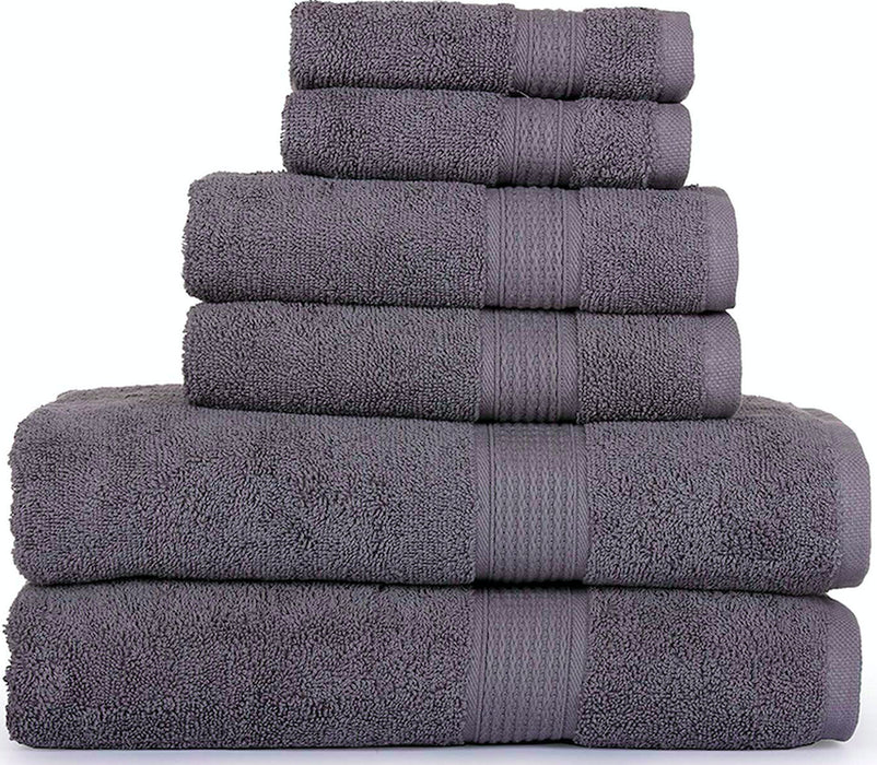 6 Piece Bath Towels Set 2 BATH TOWEL, 2 HAND TOWEL and 2 WASHCLOTHS NAVY COLOR