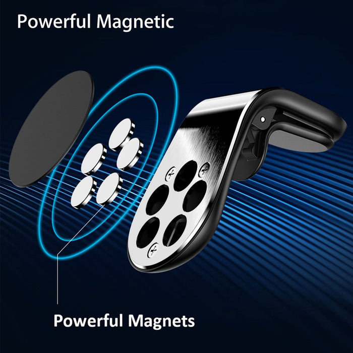 Magnetic Car Phone Mount Universal Air Vent Clip Phone Holder Hands Free Car Phone Mount for Iphone 11/11 Pro Xs Max X XR 8 Plus, Samsung Galaxy S10 S10+ S10E S9 S8, More Smartphones