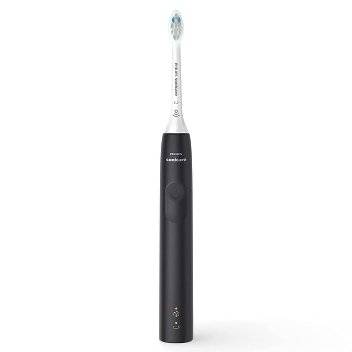 4100 Power Toothbrush, Rechargeable Electric Toothbrush with Pressure Sensor, Black HX3681/24