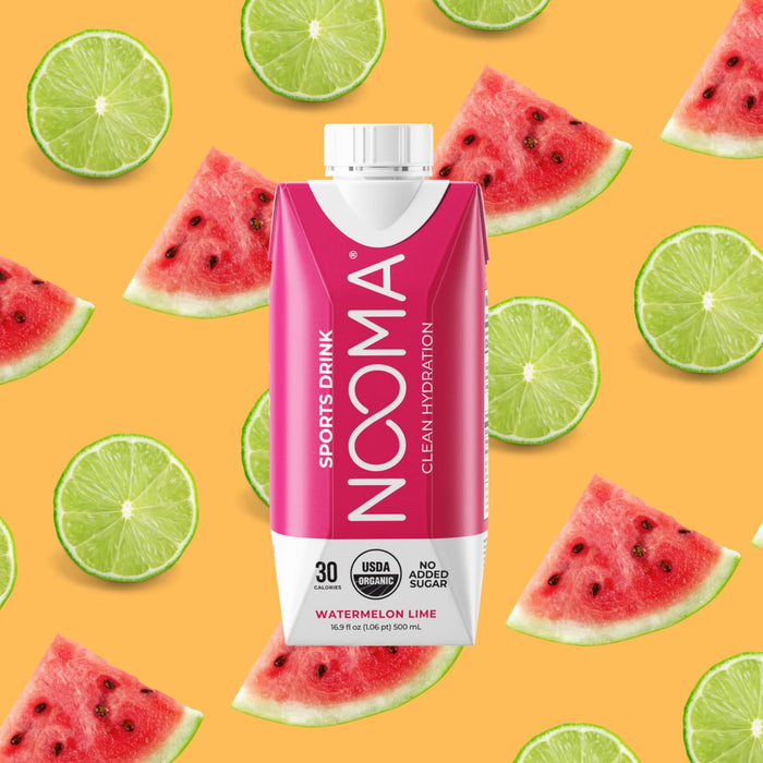 Organic Electrolyte Sports Drink | Electrolyte Drink with Organic Coconut Water | Workout Hydration Drink with No Added Sugar | 30 Calories | Pack of 12 Sports Drinks (16.9Oz) | Watermelon Lime