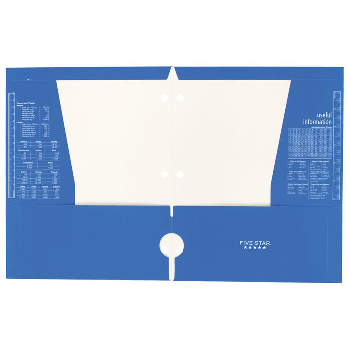 Five Star 4-Pocket Paper Folder, Cobalt Blue (33459)