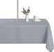 Outdoor and Indoor Tablecloth - Washable Waterproof Wrinkle Free Table Cloth with Zipper and Umbrella Hole for Spring/ Summer/ Party/ Picnic/ BBQS/ Patio (Round 60 Inch, Grey)
