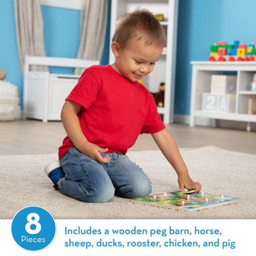 Farm Wooden Peg Puzzle (8 Pcs)