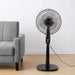 Oscillating Dual Blade Standing Pedestal Fan with Remote - 16-Inch, Black