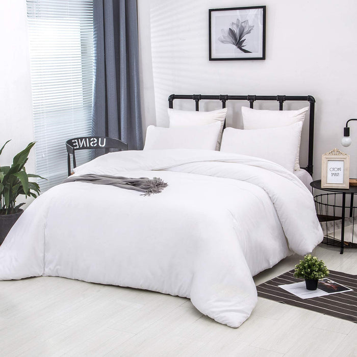 White Comforter Full Size White Bedding Comforter Sets Full White Comforter Sets Full Solid White Bed Comforter Full Size Plain White Full Comforter White Bed Set 3Pcs White Comforter Sets