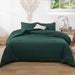 3Pcs Fringe Emerald Green Tassel Comforter Set Queen Boho Bohemian Cute Soft Tufted Microfiber Bedding Sets Modern Style for Men and Women (1Comforter + 2 Pillowcases)