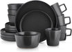 Coupe Dinnerware Set, Service for 8, Black Matte, 32 Piece