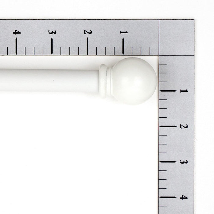 Mainstays 5/8" White Ball Single Curtain Rod, 48-84", White
