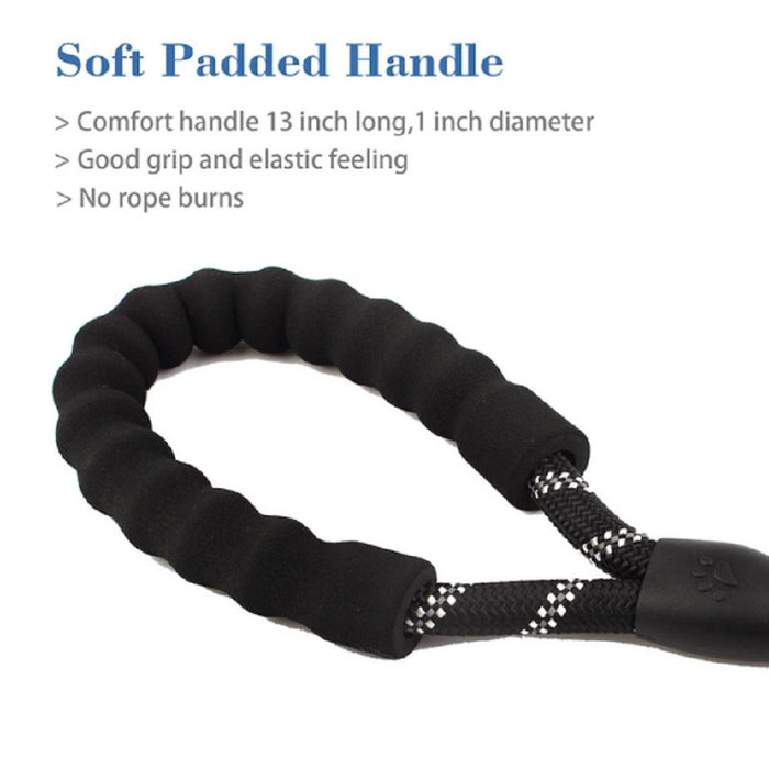 5 FT Strong Dog Leash with Padded Handle and Highly Reflective Threads Nylon Dog Leashes for Medium and Large Dogs