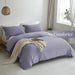 Duvet Cover Queen Size - Super Soft Light Purple Duvet Cover Set 3 Piece 100% Washed Microfiber Comforter Cover Set Bedding Set with Zipper Closure, 1 Duvet Cover 90X90 and 2 Pillow Shams