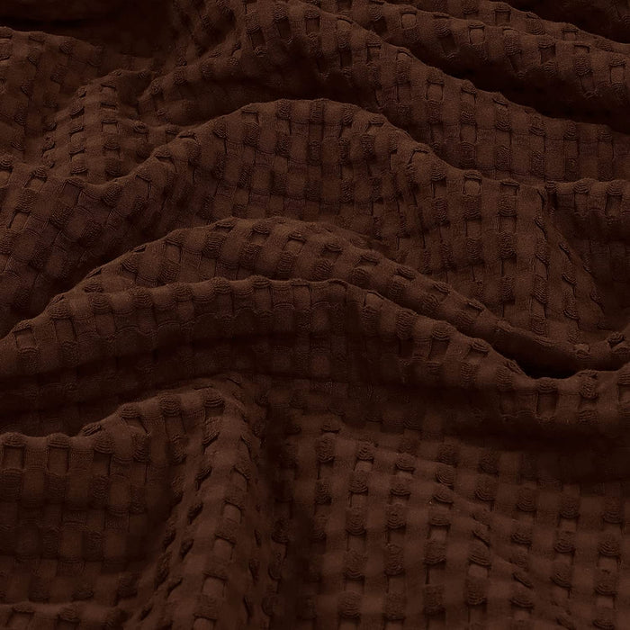 Cotton Waffle Blanket 300 GSM (Brown - 90X108 Inches) Soft Lightweight Breathable Bed Blanket King Size Layering Any Bed for All Season