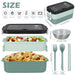 Thermal Food Warmer School Kids Lunch Box Insulated Bento Box 2 Layers Stackable Lunch Containers Portable with Sauce Bowl No BPA Leak Proof
