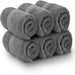 Luxury Grey Hand Towels - Soft Cotton Absorbent Hotel Towel 6-Pack