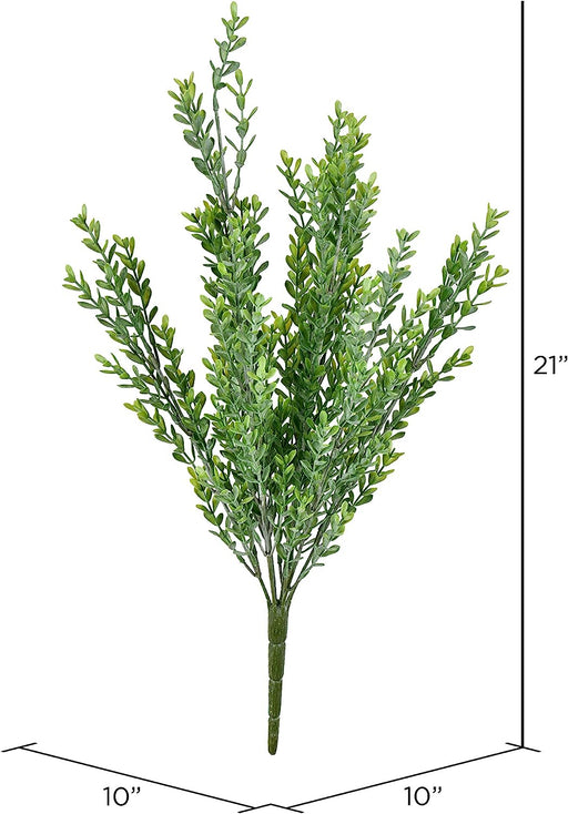 Everyday Artificial Green Mini Locust Bush 21 Inch Long - UV Resistant - Perfect for Home or Office - Sprigs Decor for Shrubs Centerpiece Vases