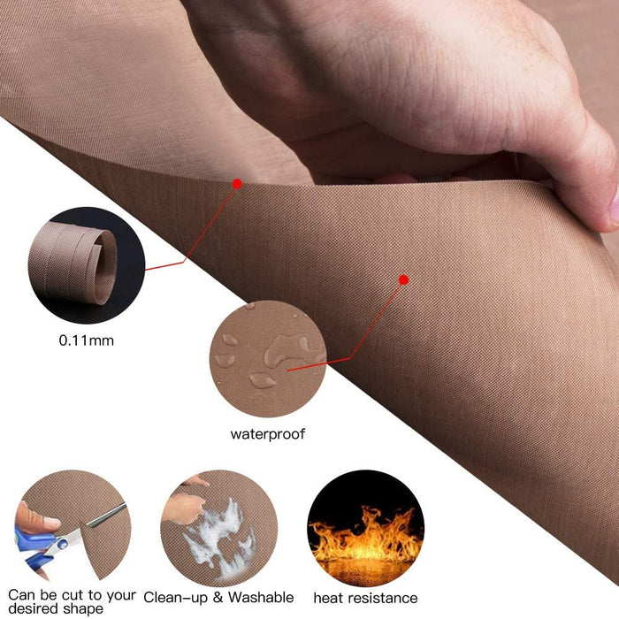 3 Pack PTFE Teflon Sheet for Heat Press Transfer Sheet Non Stick 16 X 20" Heat Transfer Paper Reusable Heat Resistant Craft Mat