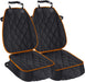 Dog Car Seat Cover for Pets Front Seat Protector, Thicked 600D Heavy Duty Water-Resitant & Wear-Resistant Durable Nonslip Padded with Side Flaps Fits Most of Cars Trucks Suvs (Orange)