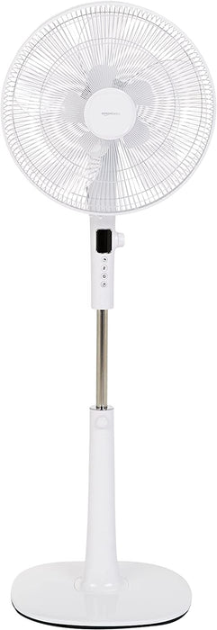 Oscillating Dual Blade Standing Pedestal Fan with Remote - 16-Inch, Black