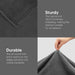 Fleece Blanket Queen Size Grey 300GSM Luxury Bed Blanket Anti-Static Fuzzy Soft Blanket Microfiber (90X90 Inches)