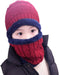 Kids Winter Hat and Scarf Set, 2Pcs Warm Knit Beanie Cap and Scarf for 5-14 Years Old