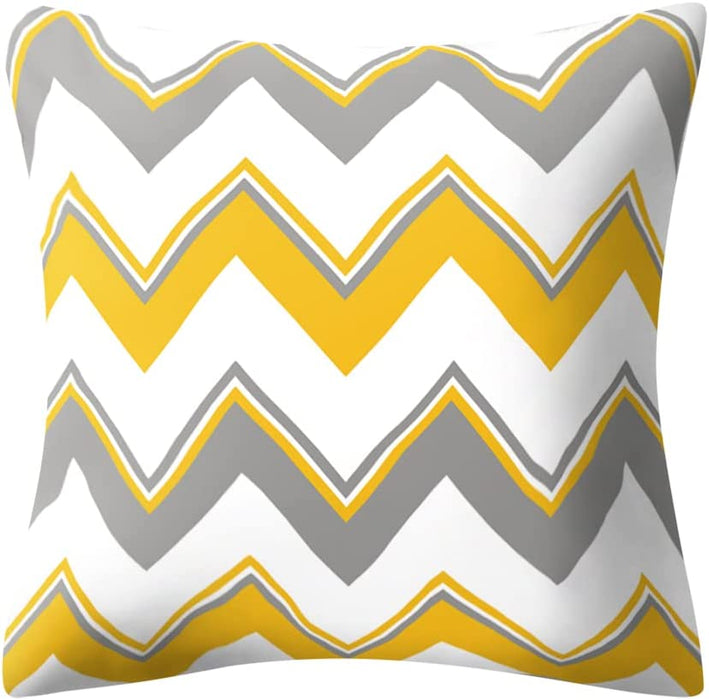 Yellow Pillow Covers 18X18 Set of 4 Modern Decorative Geometric Outdoor Sofa Throw Pillow Cushion Covers Case for Couch Living Room Bedroom Patio Furniture Indoors Home Decor