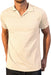 Men'S Fashion Athletic Muscle Polo Shirts V Neck Golf T-Shirts Workout Solid Color Tee Shirt Top