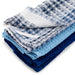 Cotton Waffle Kitchen Towels, Blue White, 3-Piece Set