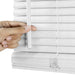 Cordless 1-Inch Vinyl Mini Blinds, Gloss White (Room Darkening) 78"W X 84"H
