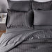 Queen Seersucker Comforter Set with Sheets Dark Grey Bed in a Bag 7-Pieces All Season Bedding Sets with Comforter, Pillow Sham, Flat Sheet, Fitted Sheet, Pillowcase