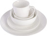 Gibson Home Zen Buffet Porcelain Dinnerware Set, Service for 6 (30Pcs), White (Coupe)