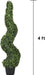 2 Pack Artificial Boxwood Topiary Tree, 4Ft Topiary Plants Potted Trees Decoration for Front Porch Home Living Room, Indoor/Outdoor Use