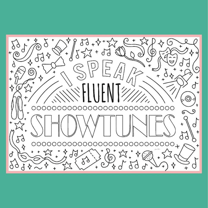 THEATRE NERDS COLORING PAGES by  | Hand-Drawn Illustrations - Printed on Matte Card Stock (8.5" X 11") - Set of 4 Individual Pages