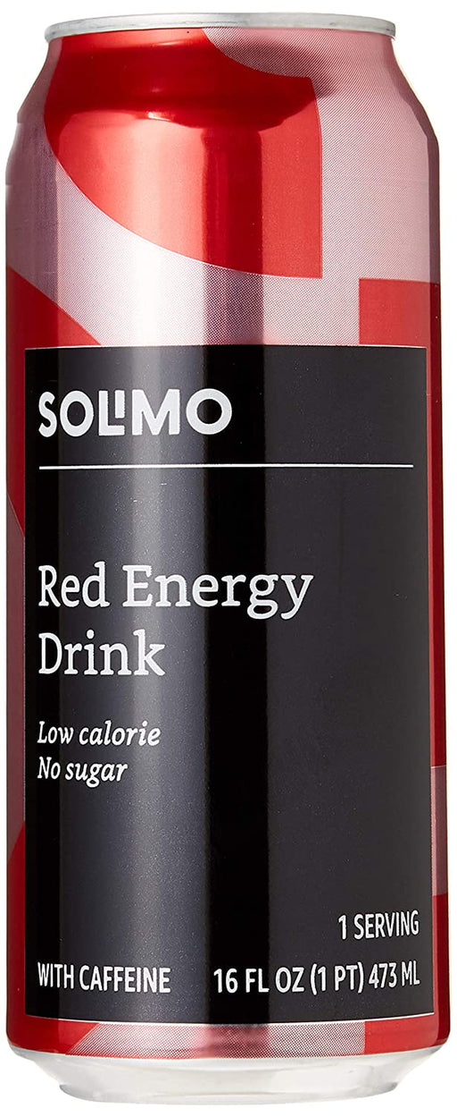 Amazon Brand -  Red Energy Drink, Sugar Free, 16 Fluid Ounce (Pack of 12)