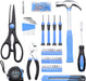 Tool Set General Hand Tool Kit with Plastic Toolbox Storage Case, Automotive Set Blue