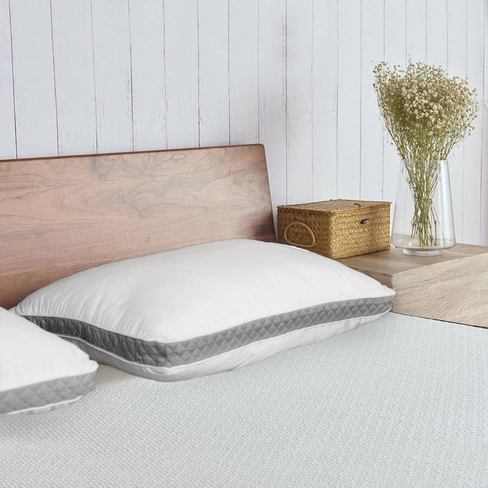 Lux Decor Collection Gusseted Queen Pillows Set of 2 - Comfortable Breathable Bed Pillows for Sleeping (18X26)
