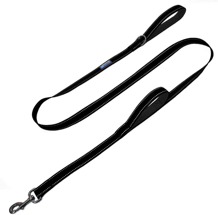Max and Neo Double Handle Traffic Dog Leash Reflective - We Donate a Leash to a Dog Rescue for Every Leash Sold (Pink, 4 FT)