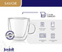 Savor Double Wall Insulated Glasses Espresso Mugs (Set of 2) - 5.4-Ounces