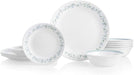Vitrelle 18-Piece Service for 6 Dinnerware Set, Triple Layer Glass and Chip Resistant, Lightweight round Plates and Bowls Set, City Block