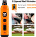 Dog Nail Grinder with 2 LED Light - New Version 2-Speed Powerful Electric Pet Nail Trimmer Professional Quiet Painless Paws Grooming & Smoothing for Small Medium Large Dogs and Cats (Orange)