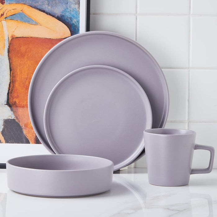 Coupe Dinnerware Set, Service for 8, Black Matte, 32 Piece