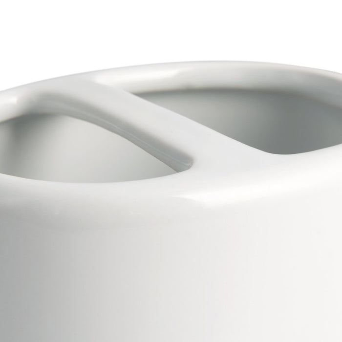 Mainstays Basic Ceramic Toothbrush Holder Arctic White