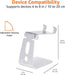 Adjustable Aluminum Cell Phone Desk Stand for Iphone and Android, Silver