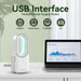 Desk Fan,Portable Bladeless Fan 11.8 Inch Small Personal Cooling Fan with 5 Colors Touch Control LED Light,Quiet Table Fan for Home, Office, Bedroom