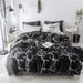Black White Comforter Set Full Black Marble Bedding Comforter Sets Full Men Boys Women Comforter Black Comforter Sets 3Pcs Black Comforter Sets Full Size