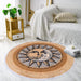 Sun and Moon round Rug,32X32 Inch Boho round Rug,Non-Slip Super Soft Creative Tribal Style Floor Carpet for Living Room Bedroom Bathroom Kids Room Home Decor Fuzzy Rug