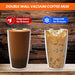 Insulated Tumbler with Lid and Straw, 16 Oz Leak Proof Double Wall Stainless Steel Travel Coffee Mug, Iced Coffee Cup Car Mug Water Bottle, Keep Cold Hot for 10 Hours, Gifts for Mom, White