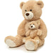 Morismos Giant Teddy Bear Mommy and Baby Bear Soft Plush Bear Stuffed Animal for Kids Girlfriend Valentine'S Day, Light Brown 39"