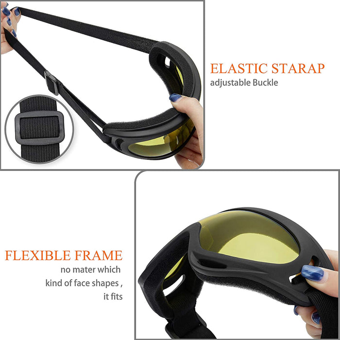 2 Pack Ski Goggles Snowboard Goggles for Men Women & Youth, Snow Goggle