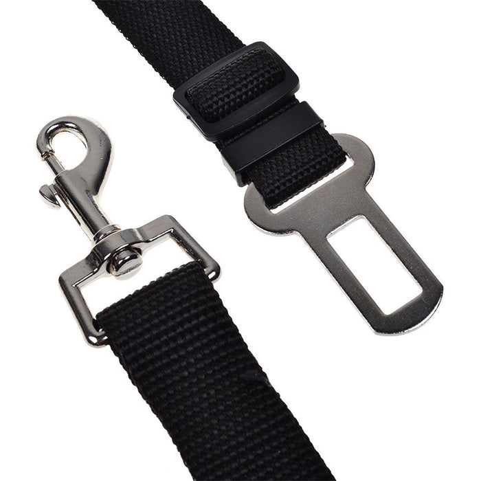 2Pcs Dog Leash Seat Belt Pet Car Seatbelt Safety Lead with Swivel Clip and Adjustable Length for Dogs and Cats, Black Seatbelt Harness for All Vehicles