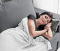 Fleece Blanket Queen Size White 300GSM Luxury Bed Blanket Anti-Static Fuzzy Soft Blanket Microfiber (90X90 Inches)