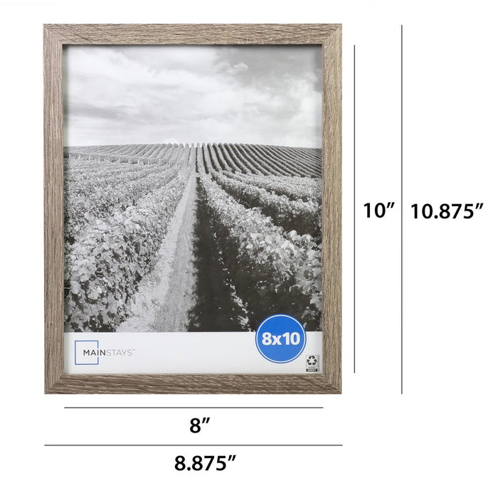 8X10 Inch Dark Rustic Gray 0.5" Gallery Wall Picture Frame, Set of 6